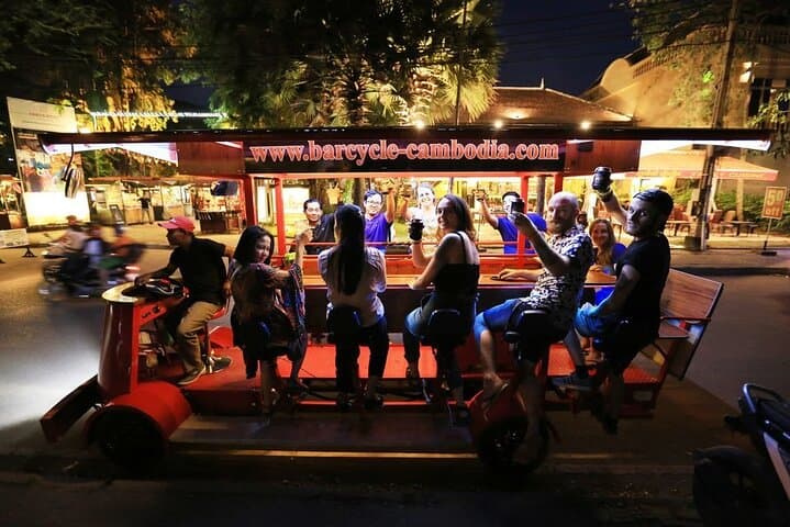 Siem Reap Bar Cycle: 1-Hour Pre-Game Pub Crawl on a Pedal-Powered Bar photo 2