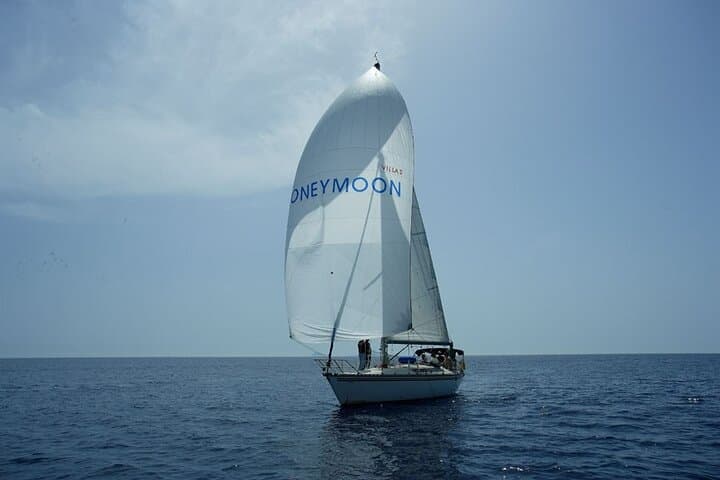 Private Santorini Sailing Cruise from Oia with BBQ, Wine & Snorkel photo 2