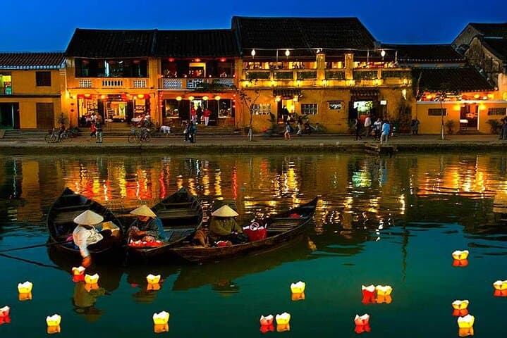 Evening Marble Mountains & Hoi An Lanterns Night Market Tour from Da Nang