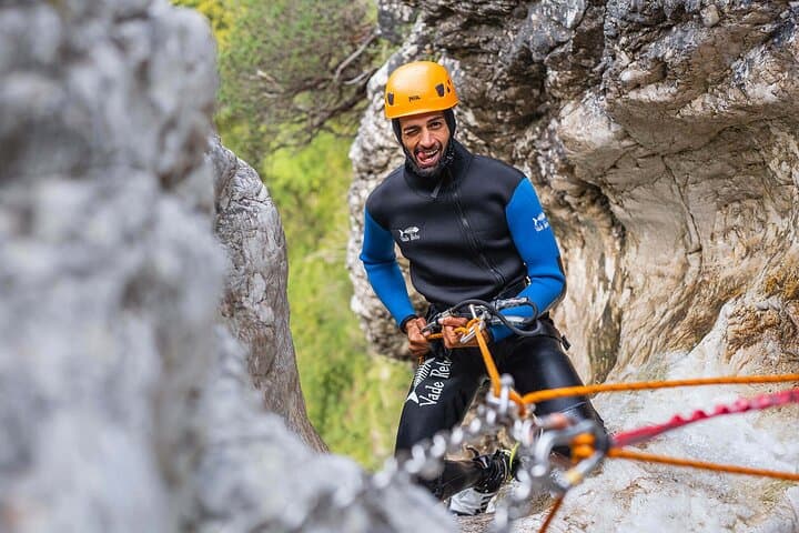 Canyoning in Fratarica: Soca Valley Gorge, Jumps & 50m Waterfall