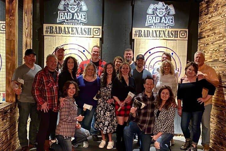 Downtown Nashville Axe Throwing: Private Lane, Coach & Northwoods Bar Experience photo 5