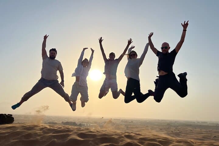 Dubai Sunset Desert Safari: BBQ, Dune Bashing, Camel Rides & Dune Buggy