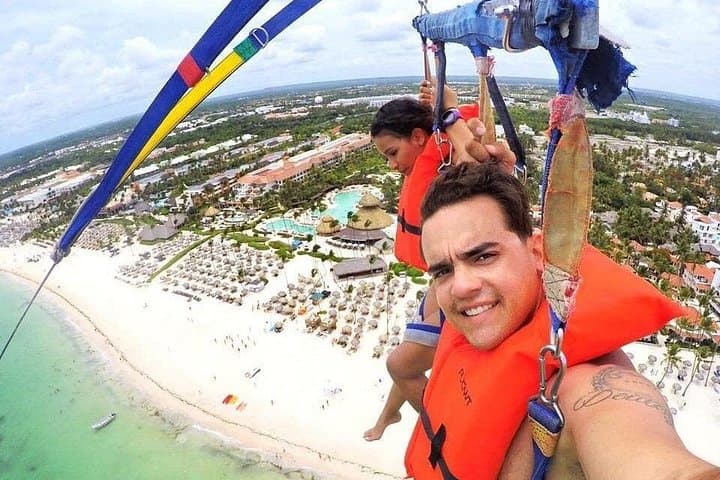 Parasailing Over Punta Cana: Aerial Views of Bávaro's Coral Coast photo 2