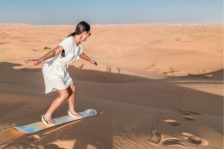 Dubai Morning Desert Safari: Camel Ride, Sandboarding & Dune Bashing in Lahbab photo 3
