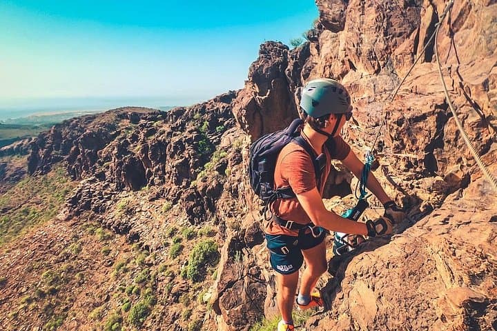 Beginner Via Ferrata Adventure in South Gran Canaria — 4-Hour Cliff Route with Guide