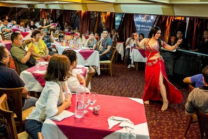 Evening Nile Maxim Dinner Cruise in Cairo: Dinnertime Views, Belly Dance & River Lights photo 6