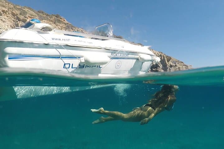 Milos Boat Rental (No License) — Explore Hidden Beaches & Sea Caves