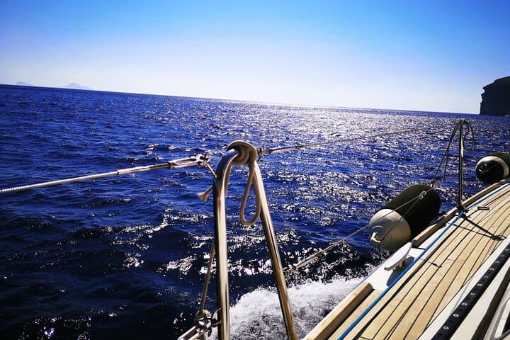 Santorini Caldera Sunset Catamaran: Semi-Private Sail, Volcano Hot Springs & Dinner photo 4