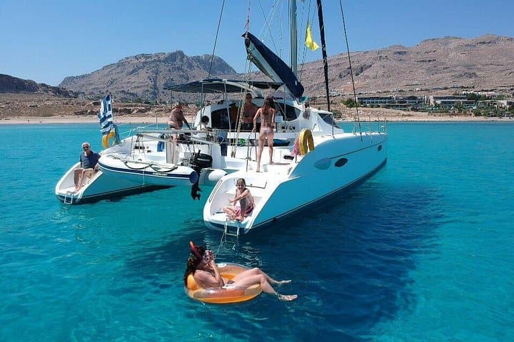 Private Catamaran Daytrip to Lindos & Blue Lagoon — Rhodes Luxury Cruise with Lunch photo 1