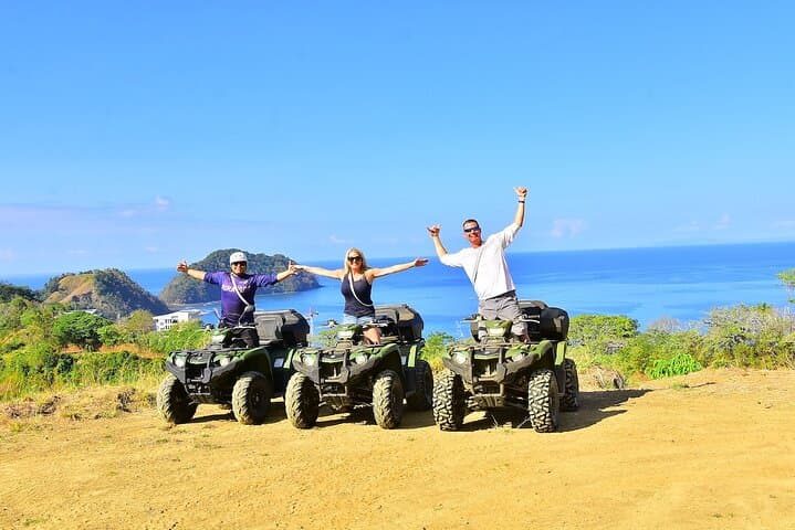 From San Jose to Vista Los Sueños: Full-Day Zipline, ATV, Horseback & Surf Adventure