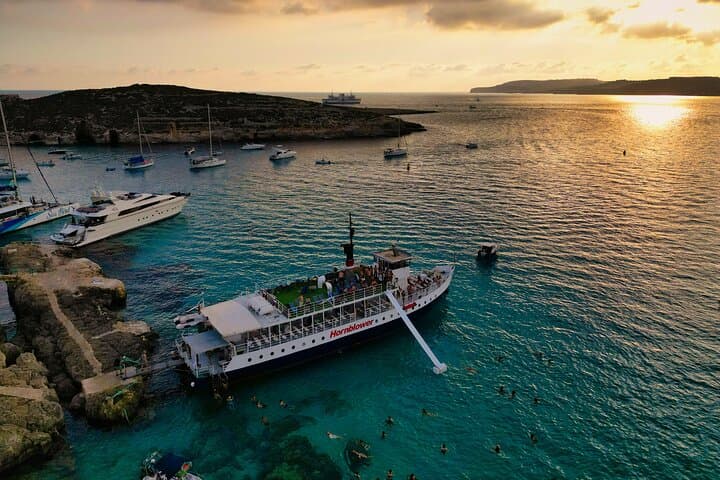 Malta Sunset Cruise to Comino's Blue Lagoon — Bugibba Evening Boat Tour