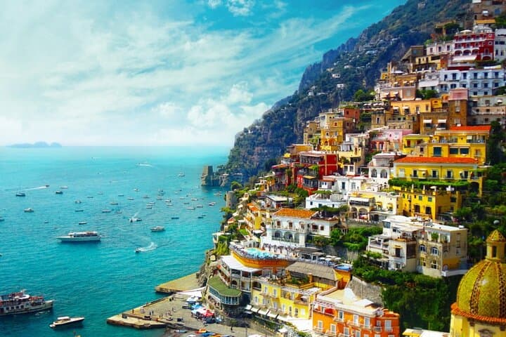 Full-Day Private Yacht Excursion Along the Amalfi Coast from Rome