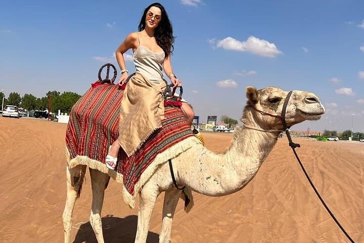 Dubai Desert Safari: Dune Bashing, Camel Ride, Sandboarding & Bedouin BBQ Experience photo 6