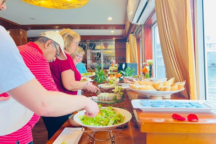 Crown Legend 2-Day Halong Bay Cruise — Overnight to Sung Sot, Luon Cave & Titov Island photo 4
