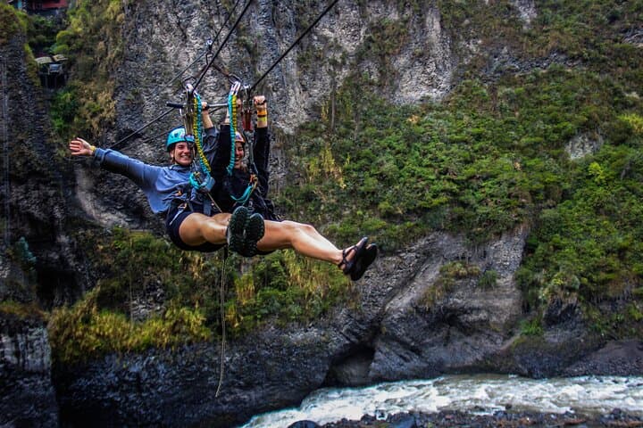 350m Zip Line Over Baños Canyon: Fast Ride with Sweeping Views photo 2