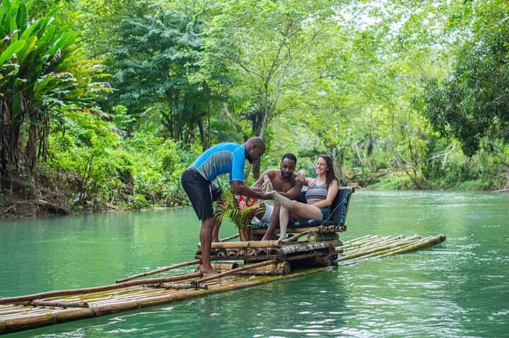 Reggae Rafting & Power Snorkel Party Cruise — Montego Bay Catamaran and Lethe Bamboo Raft Combo photo 3