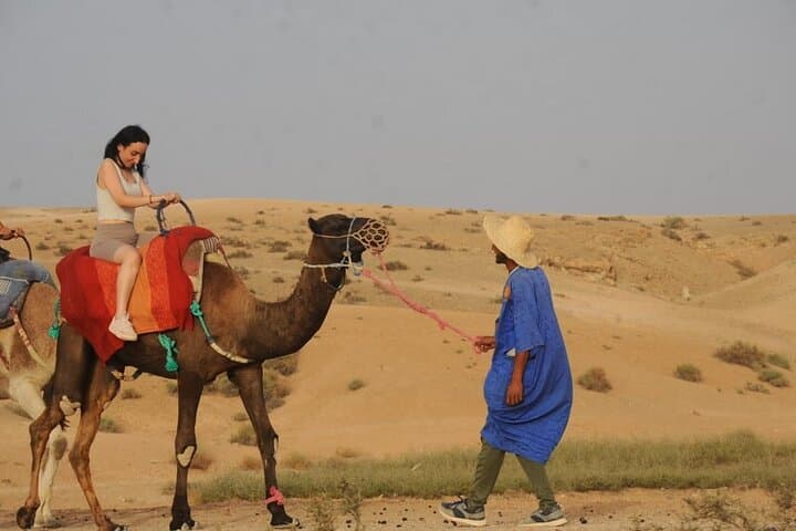 Agafay Desert Camel Safari and Sunset Jeep Adventure with Dinner Show photo 3