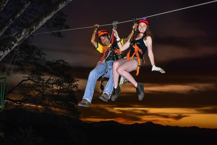 Sunset Zipline Experience in Guanacaste — Night Canopy Tour Near Tamarindo
