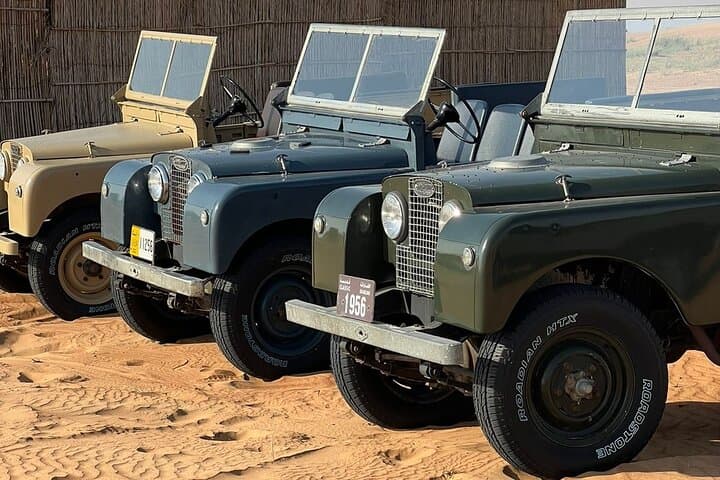 Evening Heritage Safari in Dubai: Vintage Land Rovers, Falconry & Desert Dinner photo 1