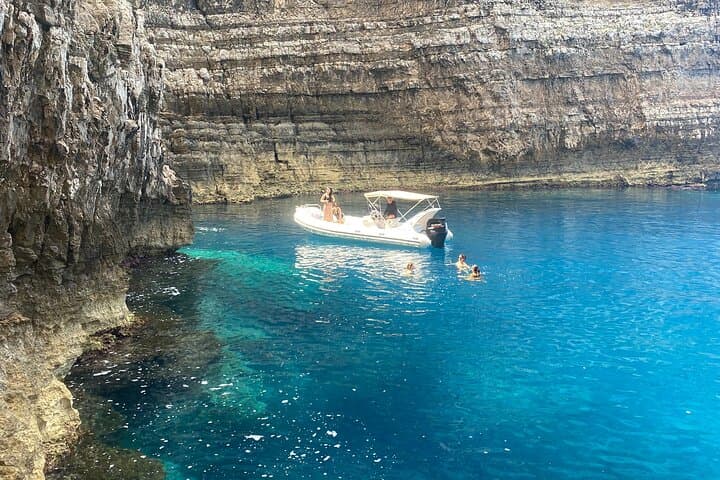 Private Speedboat to Sazan Island & Haxhi Aliu Cave — Half-Day from Vlorë