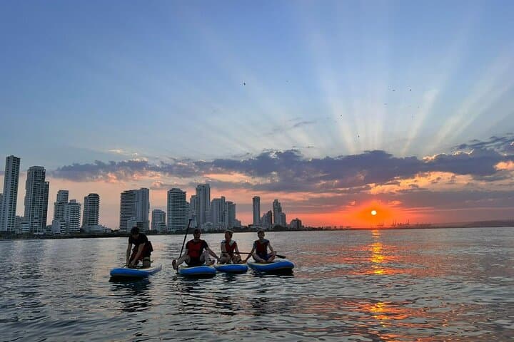 Cartagena Glow Paddleboard Sunset Tour — LED Night Paddle in the Bay photo 3