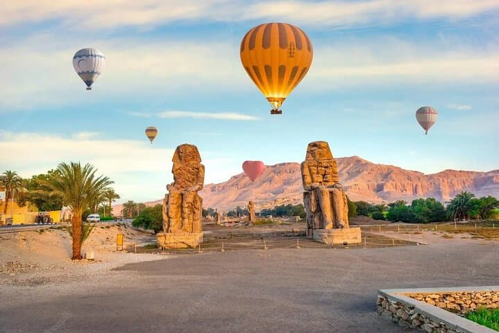 Sunrise Hot Air Balloon Over Luxor's Ancient Temples