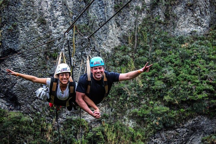 350m Zip Line Over Baños Canyon: Fast Ride with Sweeping Views photo 3