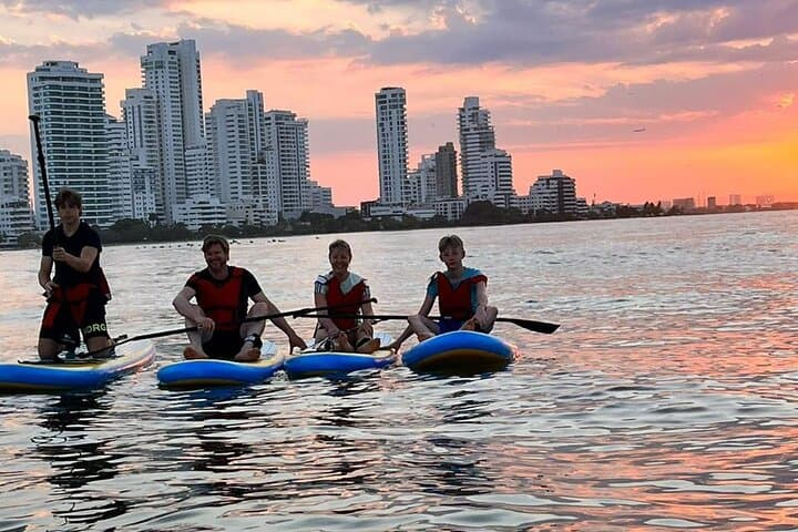 Cartagena Glow Paddleboard Sunset Tour — LED Night Paddle in the Bay photo 5