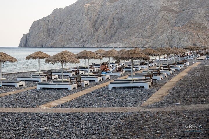 Santorini Half-Day Private Beach Tour — Kamari, Red Beach & Vlychada photo 6