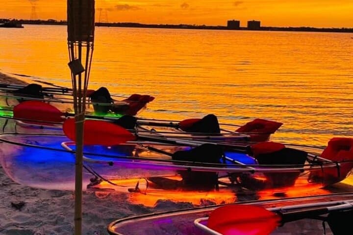 Paddle n Glow: Night Clear-Kayak Adventure in Panama City Beach Bay photo 3