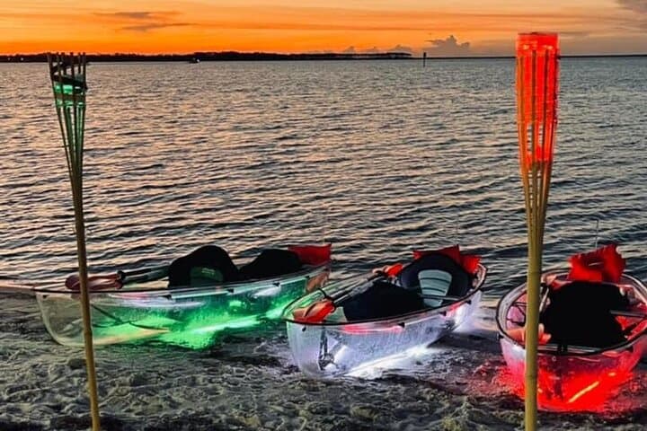 Paddle n Glow: Night Clear-Kayak Adventure in Panama City Beach Bay photo 5