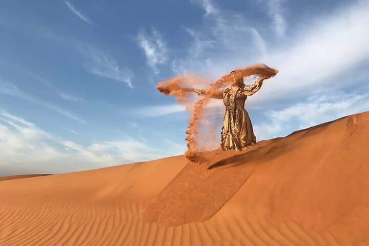 Lehbab Private Morning Desert Safari: Sunrise Dune Bashing & Camel Farm Visit photo 1