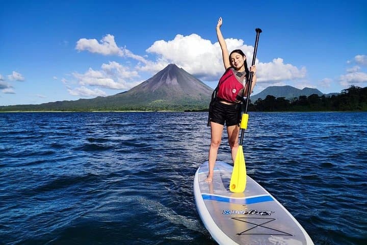 Stand Up Paddleboarding on Lake Arenal — SUP Lessons with Arenal Volcano Views photo 1