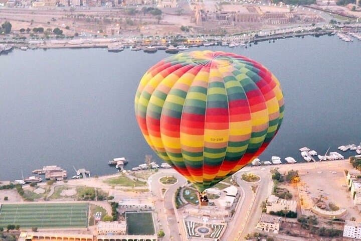 Sunrise Hot Air Balloon Over Luxor: Flight Above Thebes' Temples