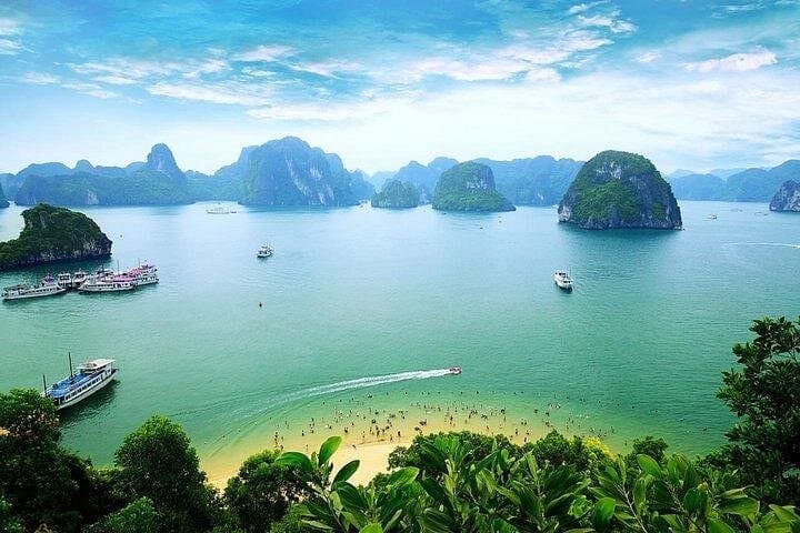 Ha Long Bay Day Cruise — Kayak Luon Cave, Swim Titov Beach & Explore Sung Sot Cave photo 2