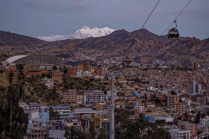 La Paz Cable Car City Tour with Local Food Tasting — Private Aerial Experience