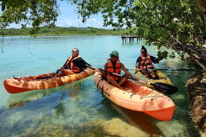 Bacalar Experience from Riviera Maya: Lagoon Ponton Tour, Kayak & Fort San Felipe Day Trip photo 2
