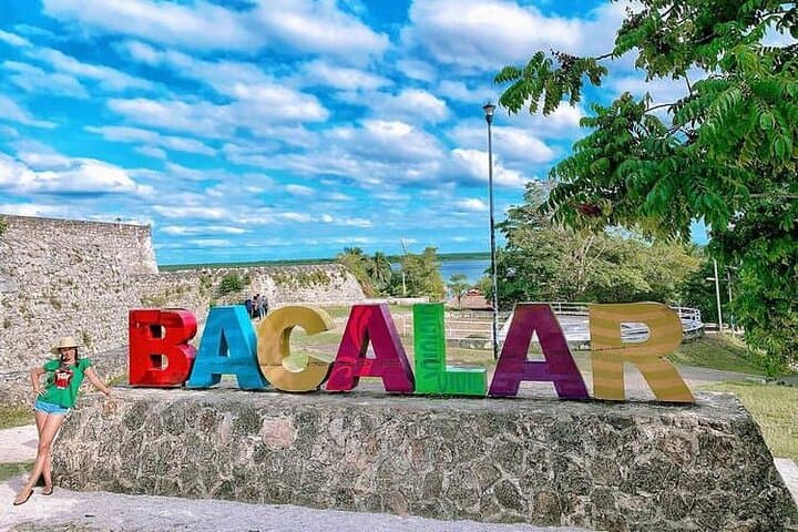 Bacalar Experience from Riviera Maya: Lagoon Ponton Tour, Kayak & Fort San Felipe Day Trip