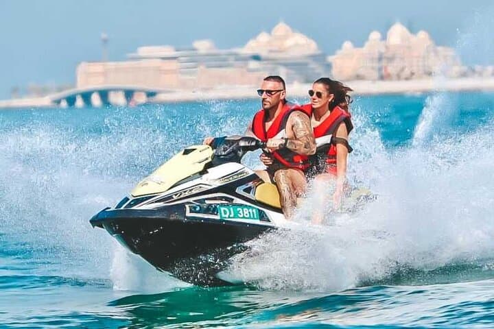 Two-Seater Jet Ski in Jumeirah: Burj Al Arab to Atlantis Views