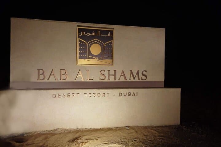 Evening Desert Safari to Bab Al Shams Camp: Dune Bashing, Camel Ride & Buffet Dinner
