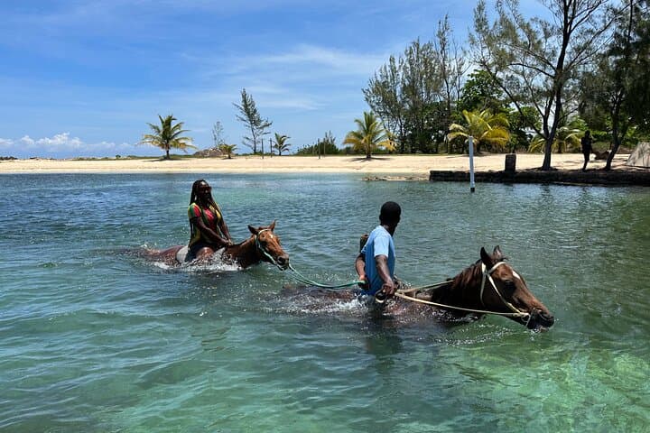 Montego Bay Bamboo Rafting and Horseback Swim: River, Beach & Local Flavors photo 2