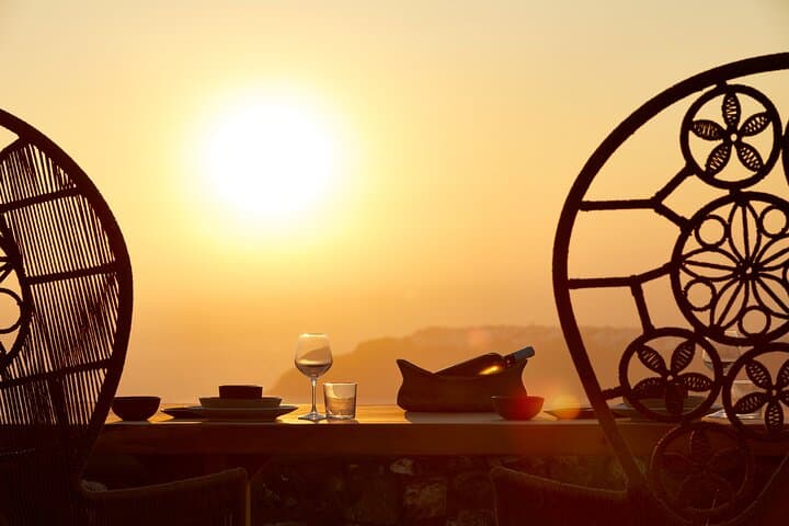 Private Romantic Sunset Dinner with Caldera Views — Santorini Sunset Dining