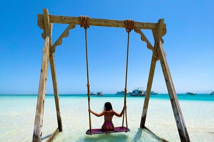 Orange Bay Giftun Island Boat Tour from Hurghada — Snorkel Reefs & Spot Dolphins photo 1