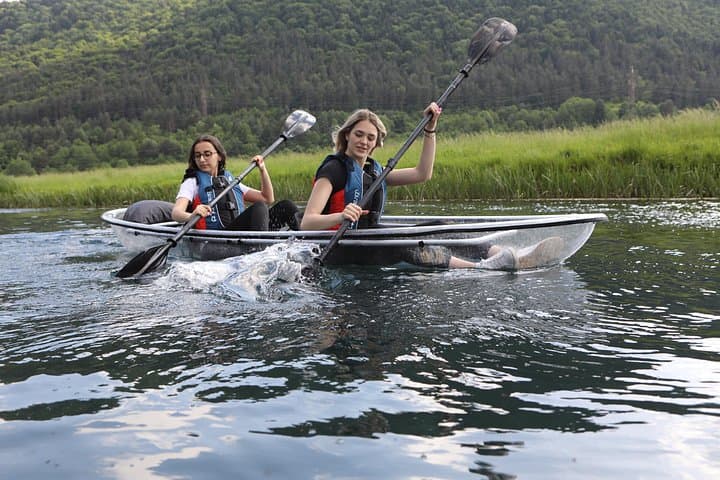 Transparent Kayak on Gacka River: 8km Family-Friendly Scenic Paddle near Otočac