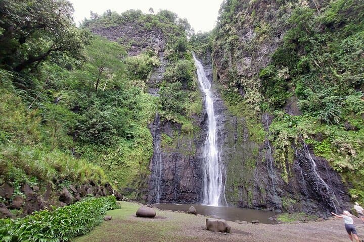 Half-Day Tahiti Coastal Private Tour — Waterfalls, Black Sand Beaches & Eel Feeding photo 3