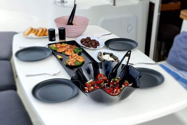 Catamaran Day & Sunset Cruise to Delos & Rhenia — Meal, Drinks & Hotel Transfer photo 3