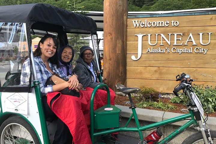 Juneau Pedicab Private Tour — One-Hour Downtown Seawalk & Cultural Ride photo 1