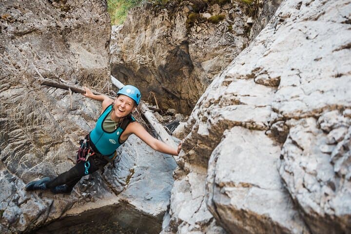 Half-Day Heart Creek Canyoning Near Banff & Canmore — Beginner Rappels & Water Slides photo 3