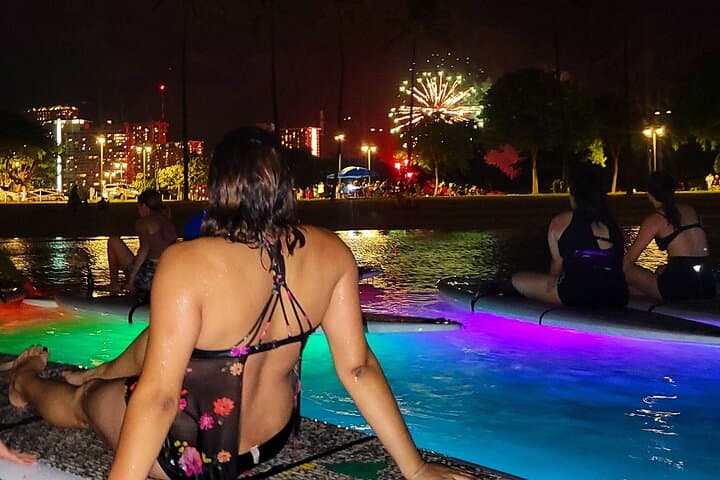 Night SUP Yoga and Fireworks at Magic Island — Honolulu LED Paddle & Sunset Yoga photo 3