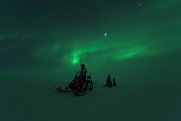 Levi Northern Lights Snowmobile Safari: 3-Hour Evening Ride and Bonfire